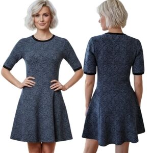 A.L.C. Jacquard Animal Print Fit & Flare Skater Mini Dress - Size M